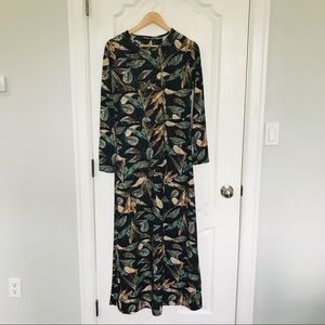 Long Sleeve Printed Maxi Dress
